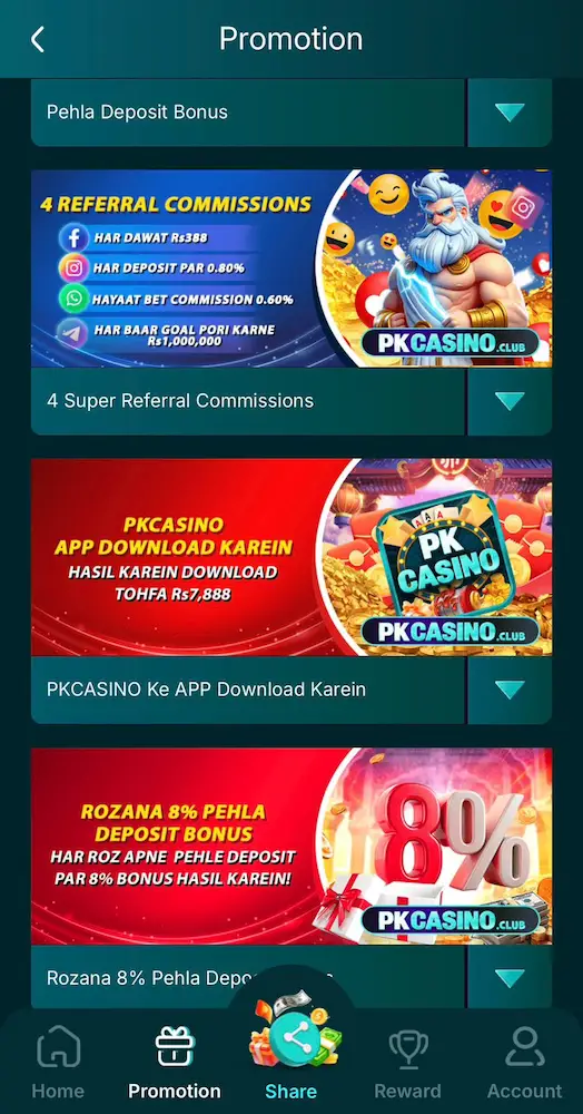 PKCASINO Game Bonus