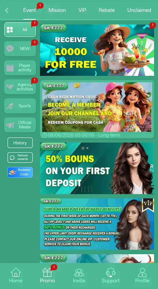 F777 Game Bonus