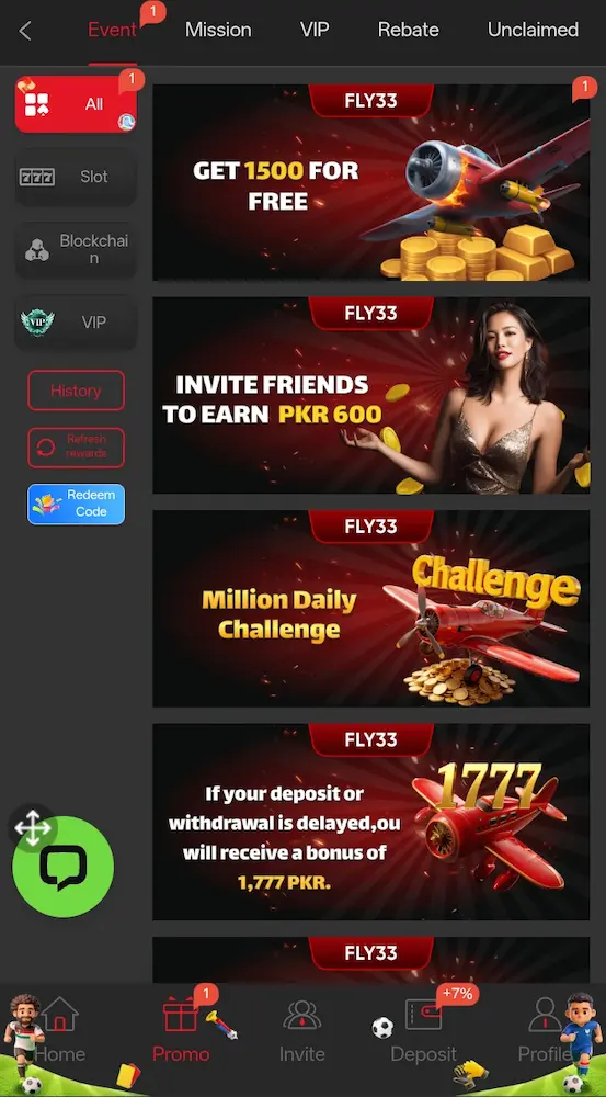 Fly33 Game Bonus
